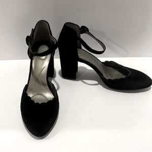 Bandolino black velvet block heels. Size 10.
